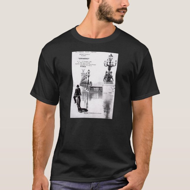 Camiseta Poster da exposição de Paris de ZermenoGallery.com (Frente)