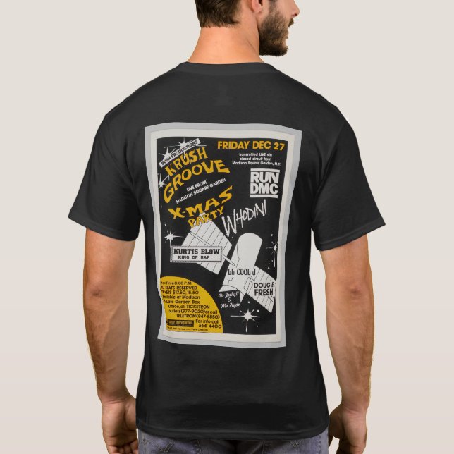 Camiseta Poster da Festa de Natal do Krush Groove (Verso)
