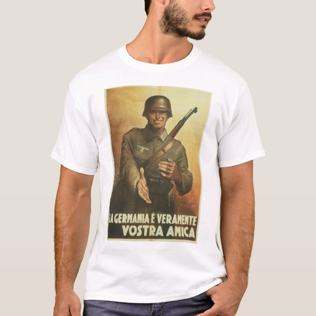 Camiseta Poster da propaganda de Alemanha (Frente)