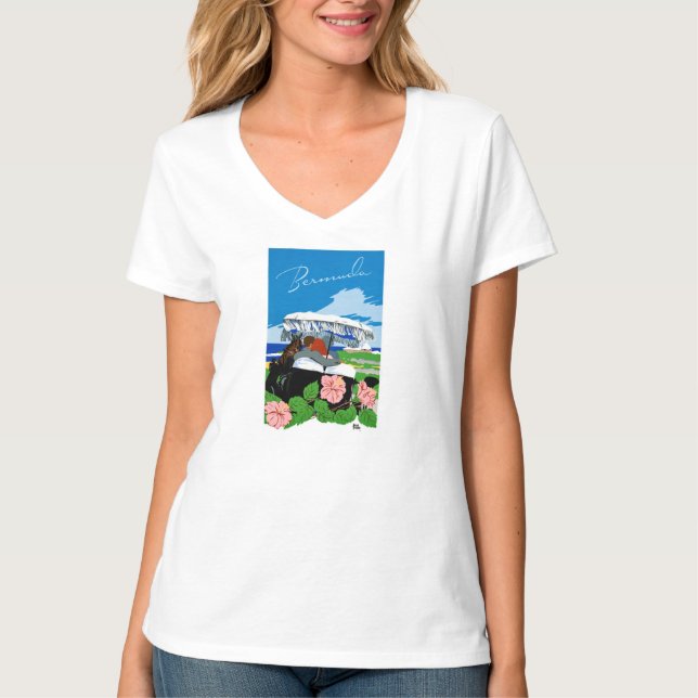 Camiseta Poster das Bermudas Restaurada (Frente)