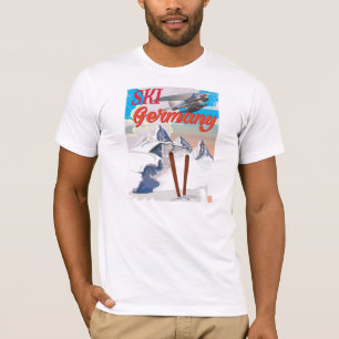 Camiseta Poster das viagens vintage de Alemanha do esqui