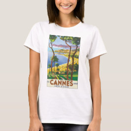Camiseta Poster das viagens vintage de Cannes Cote d'Azur