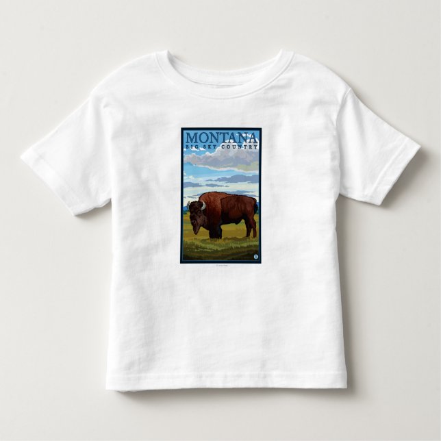 Camiseta Poster das viagens vintage de MontanaBison (Frente)