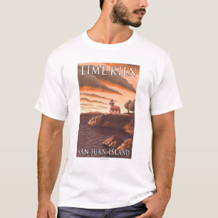 Camiseta Poster das viagens vintage do farol da estufa de