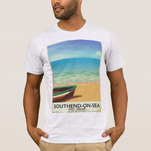 Camiseta Poster das viagens vintage do Southend-em-Mar,