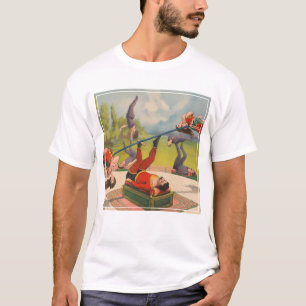 Camiseta Poster de Circo Mostrando Atos Acrobáticos, Circa