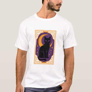 Camiseta Poster de Dia das Bruxas de Gato Negro Místico G