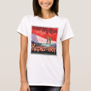Camiseta Poster De Espaço Retroativo Do Kepler-186f.