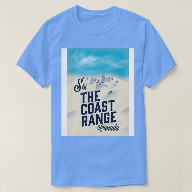 Camiseta Poster de Esqui da Costa do Canadá (Frente do Design)