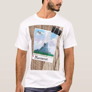 Camiseta Poster de férias de Volcano Montserrat.