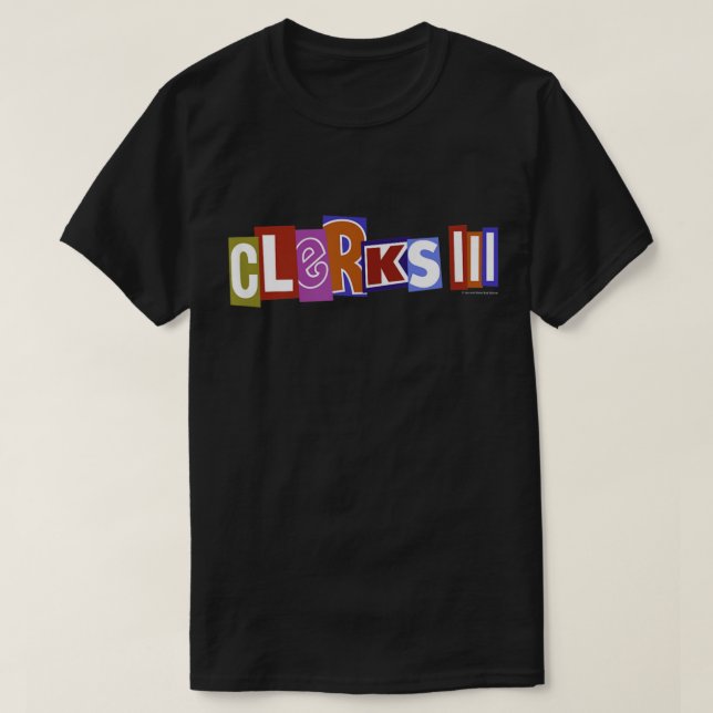 Camiseta Poster de filmes para Pop de cores Clerks III (Frente do Design)