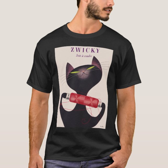 Camiseta Poster de Gato Zwicky por Donald Brun (Frente)