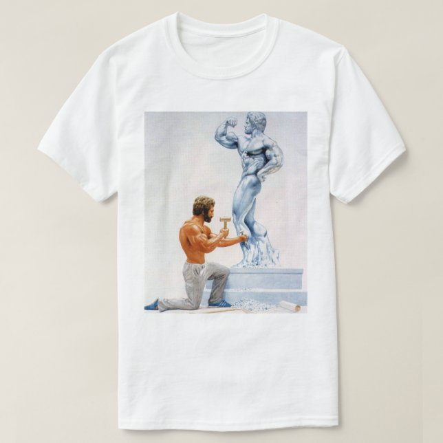Camiseta Poster de ginástica Motivacional - Escultor (Frente do Design)