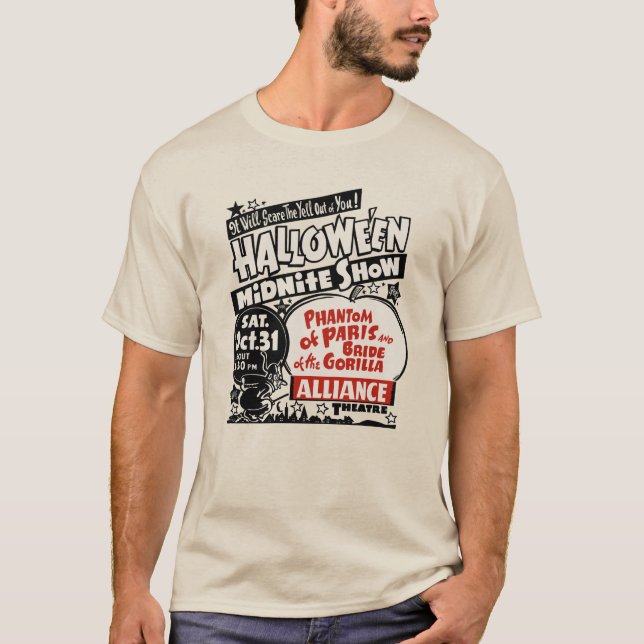 Camiseta Poster de Halloween Spook Show (Frente)