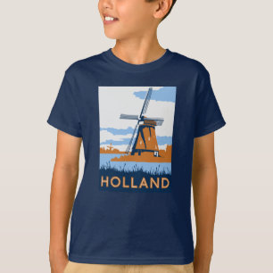 Camiseta Poster de Holland do vintage