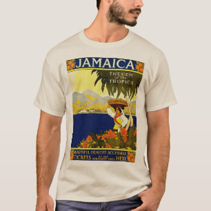 Camiseta Poster de Ilustração Viagem da Vintage Jamaica