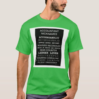Camiseta poster de motivação dos apelidos contabilísticos
