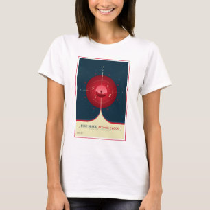 Camiseta Poster de relógio atômico de espaço profundo, vers