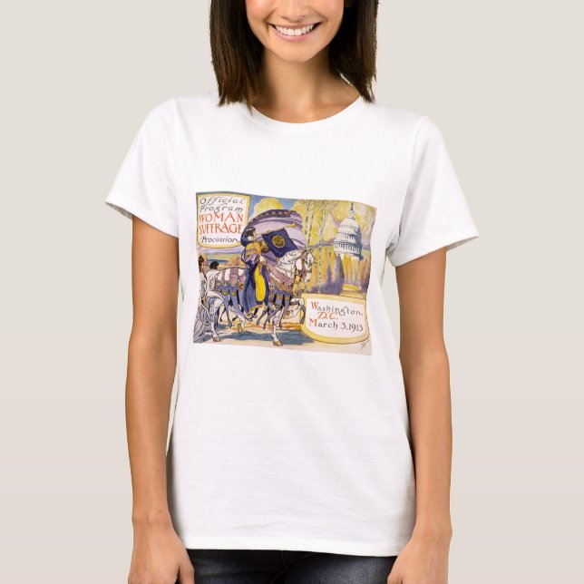 Camiseta Poster de Sufrágio das Mulheres Vintage (Frente)