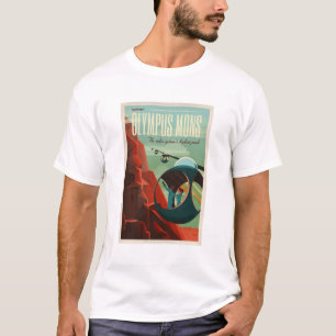 Camiseta Poster de Turismo do Olimpo Mons do SpaceX Mars