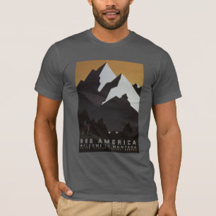Camiseta Poster de viagens America Vintage Montana