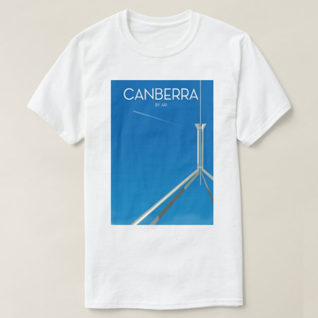 Camiseta Poster de viagens Canberra Austrália (Frente do Design)