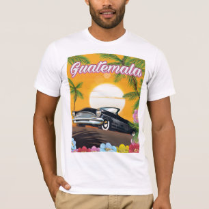 Camiseta Poster de viagens Carro vintage Guatemala