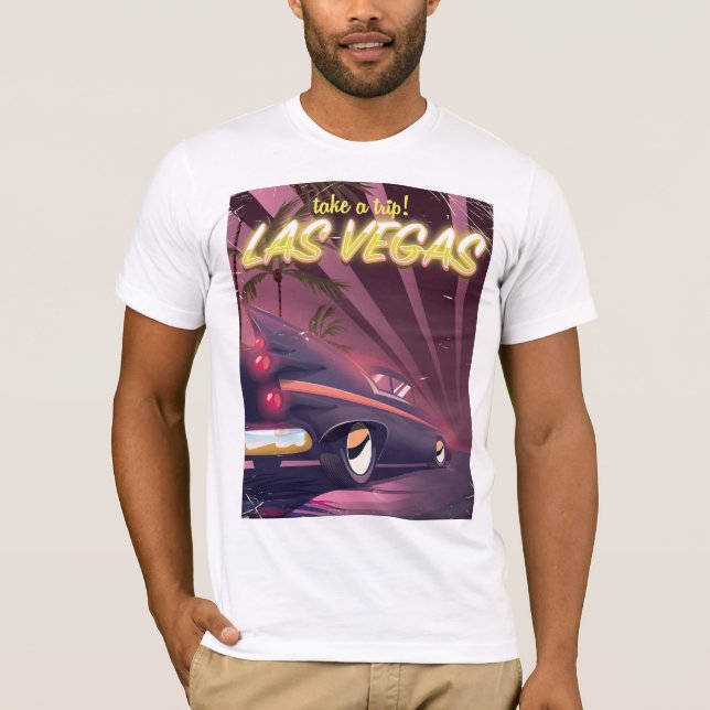 Camiseta Poster de viagens clássico de Las Vegas (Frente)