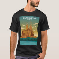 Poster de viagens da Catedral de Barcelona Espanha