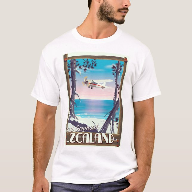 Camiseta Poster de viagens da Dinamarca da Zelândia (Frente)