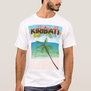 Camiseta Poster de viagens da Ilha Kiribati