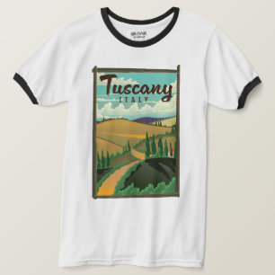 Camiseta Poster de viagens da Itália da Toscana