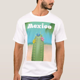 Camiseta Poster de viagens de Cactus no México