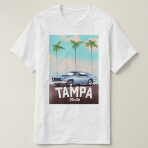 Camiseta Poster de viagens de carro Tampa Florida