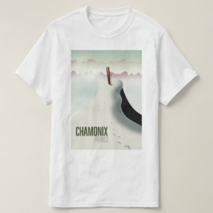 Camiseta Poster de viagens de esqui Chamonix França