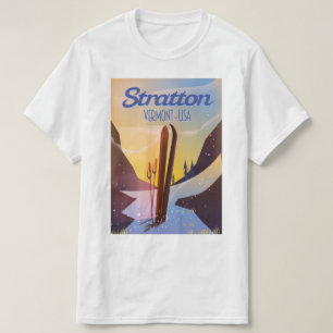 Camiseta Poster de viagens de esqui Stratton Vermont