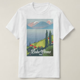 Camiseta Poster de viagens de estilo de vintage do Lago Com