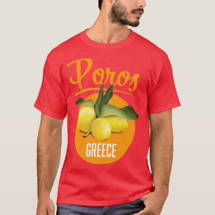 Camiseta Poster de viagens de Grécia Poros