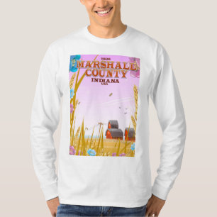 Camiseta Poster de viagens de Indiana de 1836.