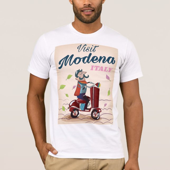 Camiseta Poster de viagens de Patinete Modena Itália (Frente)