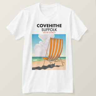 Camiseta Poster de viagens de praia de Covehithe suffolk
