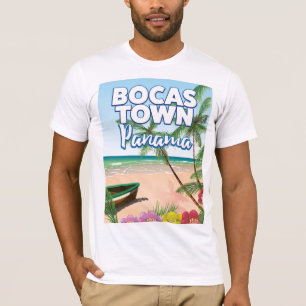 Camiseta Poster de viagens de praia do Panamá, Cidade do Bo