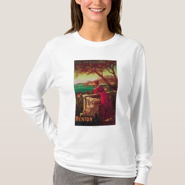 Camiseta Poster de viagens de Riviera francês # 2 (Frente)