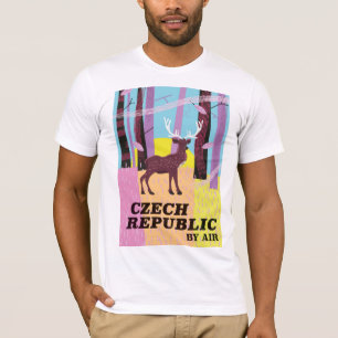 Camiseta Poster de viagens de veados da República Checa