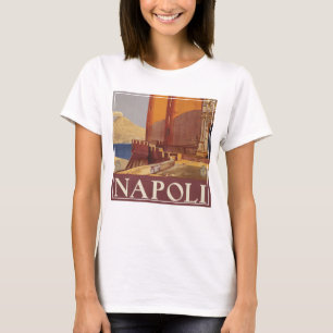 Camiseta Poster de viagens De Vesúvio E Baía De Nápoles