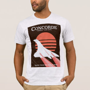 Camiseta Poster de viagens de voo de vintage Concorde