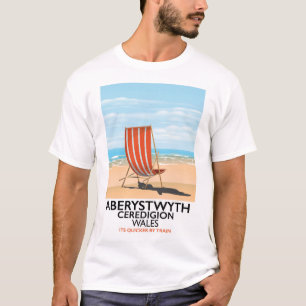 Camiseta Poster de viagens do beira-mar de Aberystwyth