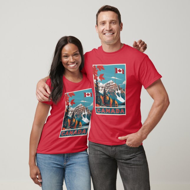 Camiseta Poster de viagens do Canadá (Unissex)