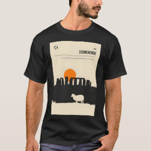 Camiseta Poster de viagens do Cobrir Stonehenge Book