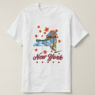 Camiseta Poster de viagens do Estado de Nova Iorque